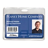 Proximity Card Vinyl Badge Holder-Horizontal - 100 pack